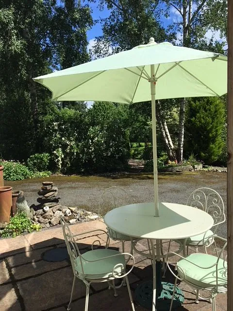 tables in back garden